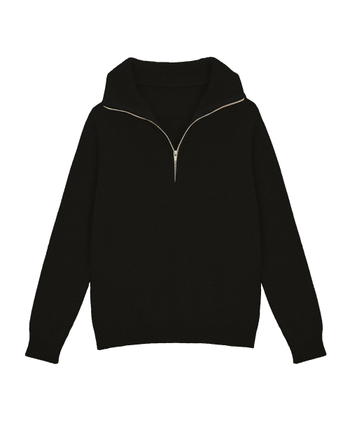 Quarter-Zip Half Mock-Neck Pullover