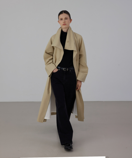 Camille High-Neck Trench Coat