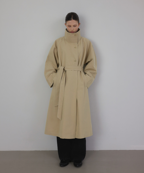 Camille High-Neck Trench Coat