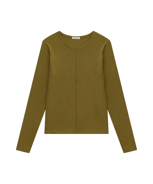Silket Fine-Ribbed Center-Seam Top