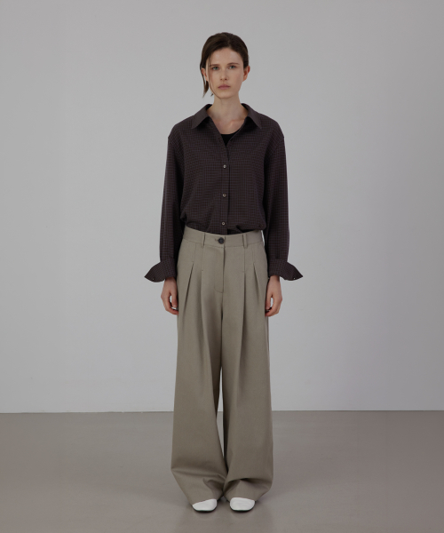 Double Pleats Chino Trousers