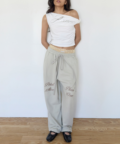 Print Two-way Twist Tee (WHITE)