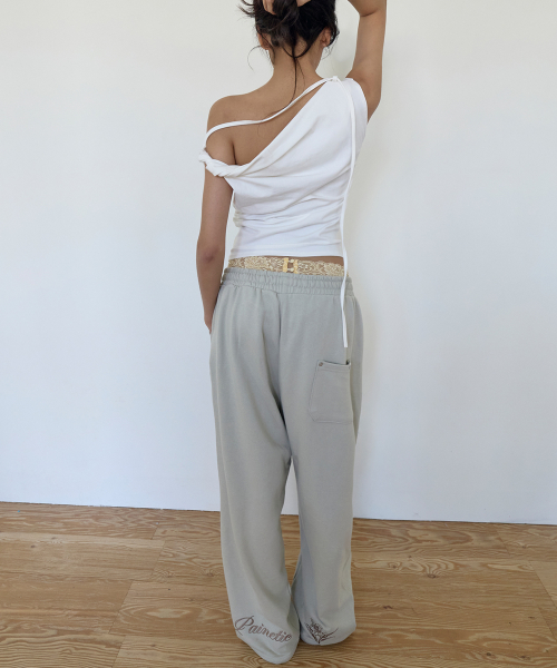 Print Two-way Twist Tee (WHITE)