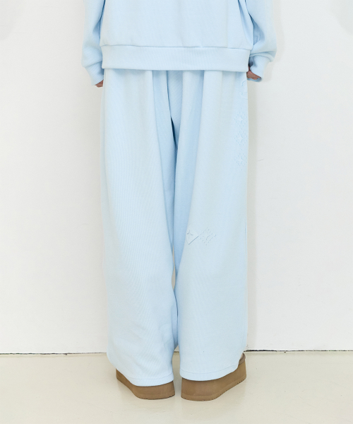 ORNAMENT WAFFLE PANTS BLUE