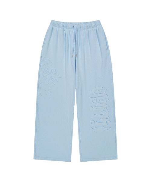 ORNAMENT WAFFLE PANTS BLUE