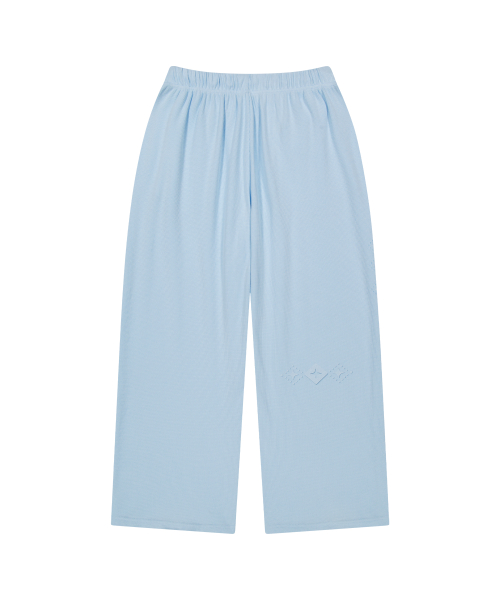 ORNAMENT WAFFLE PANTS BLUE