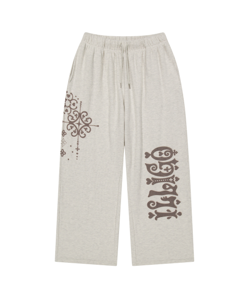 ORNAMENT WAFFLE PANTS OATMEAL