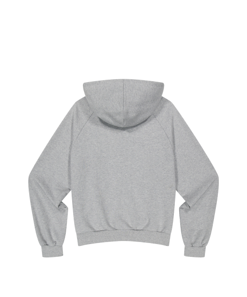 BUTTON COLOR BLOCK HOODIE JACKET MELANGE
