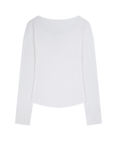 RUFFLE LAYERED LONG SLEEVE DOT
