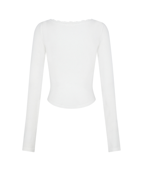 LACE CORSET LONG SLEEVE WHITE