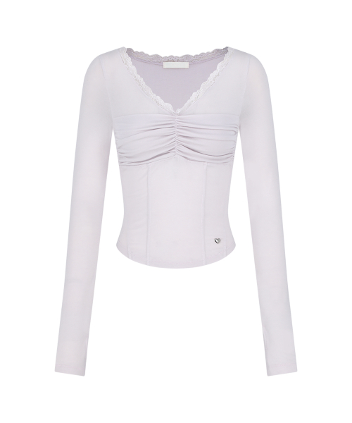 LACE CORSET LONG SLEEVE PINK