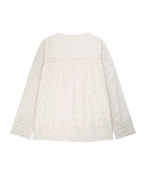 COTTAGE FRILL BLOUSE IVORY
