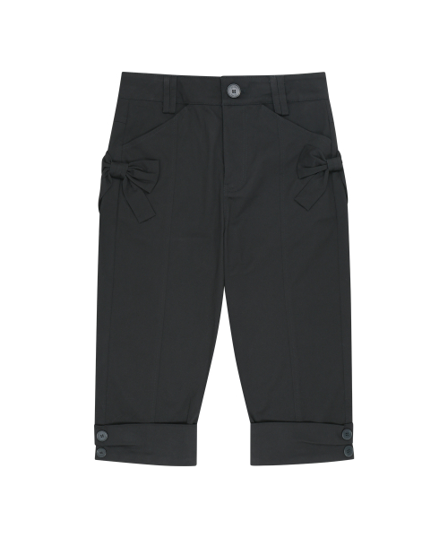 TWIN BOW CAPRI PANTS BLACK