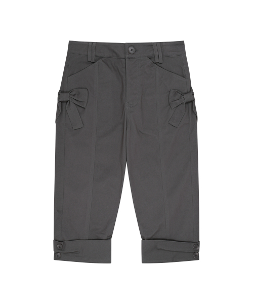 TWIN BOW CAPRI PANTS CHARCOAL