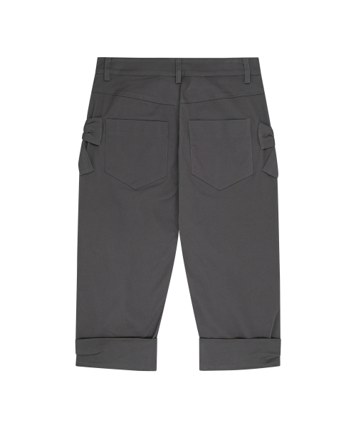 TWIN BOW CAPRI PANTS CHARCOAL
