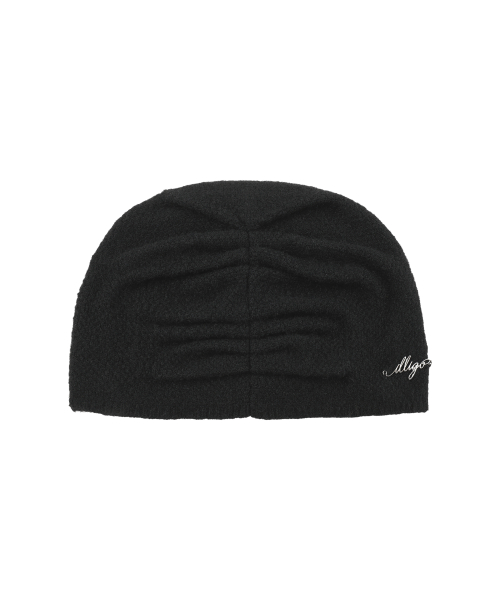 DRAWING EMBROIDERY BEANIE BLACK