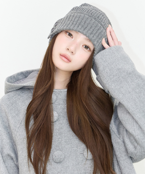 BASIC KNIT BEANIE GRAY