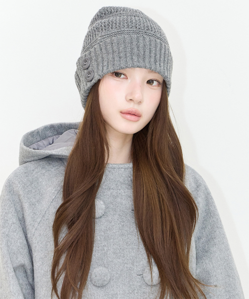 BASIC KNIT BEANIE GRAY