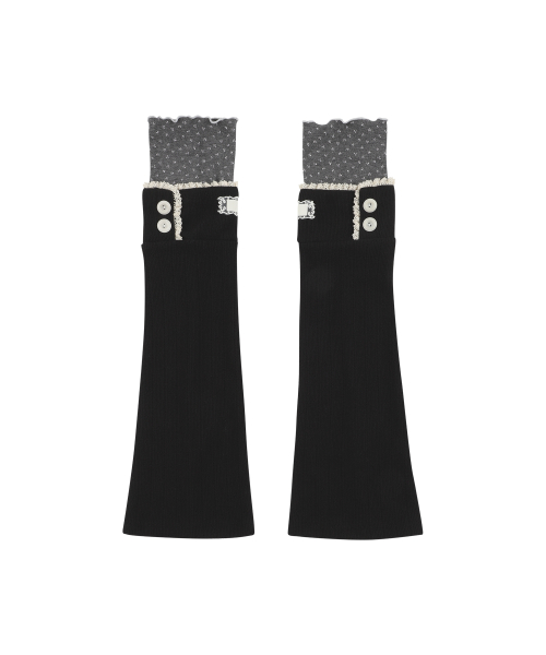 PATTERN FOLDING LEG WARMER MELANGE
