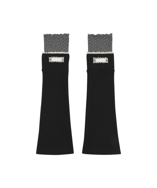 PATTERN FOLDING LEG WARMER MELANGE