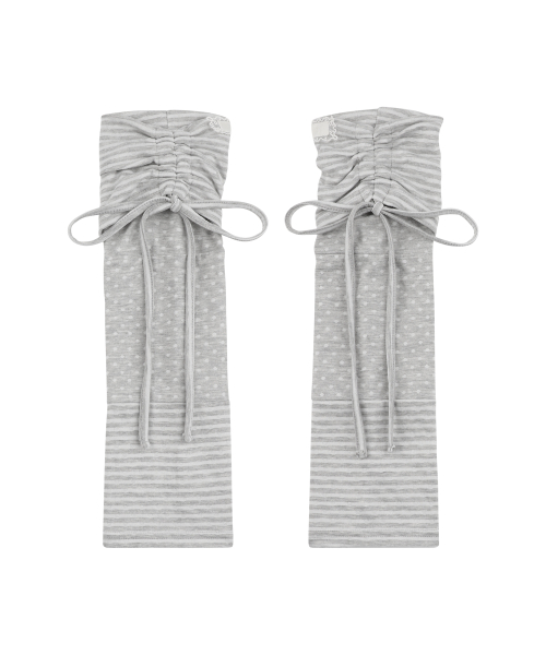PATTERN FOLDING LEG WARMER CHARCOAL
