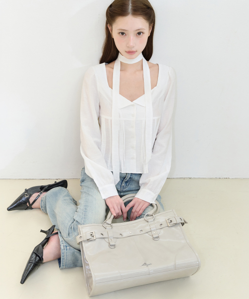 OV BIG SHOULDER BAG BEIGE