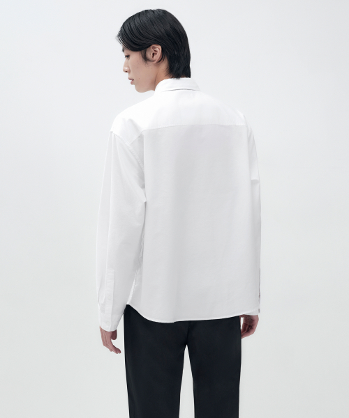 크롭 옥스포드 셔츠 [화이트]