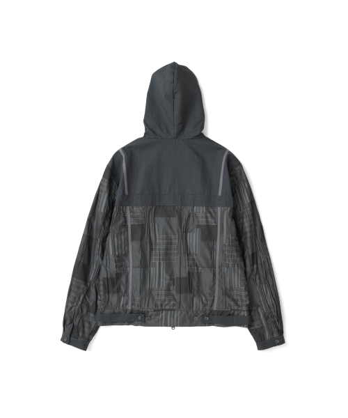 TCM patchwork pattern windstopper (black)