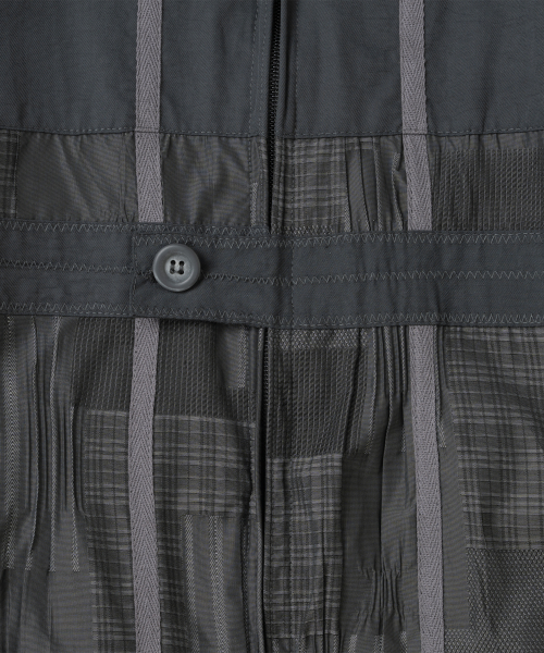 TCM patchwork pattern windstopper (black)
