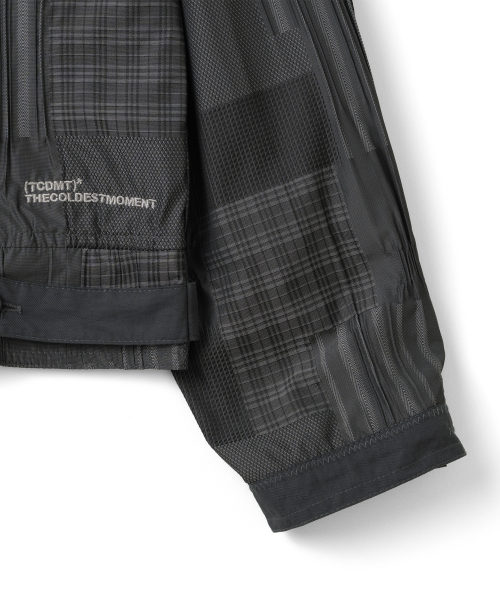 TCM patchwork pattern windstopper (black)