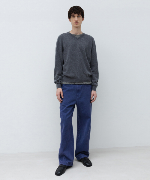 Cashmere V-Neck Knit GREY