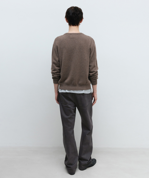 Cashmere V-Neck Knit BROWN