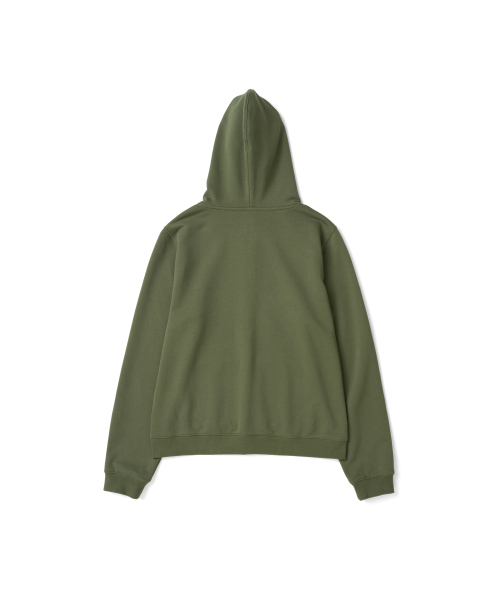 TCM boheme hooded zip-up (dark olive)