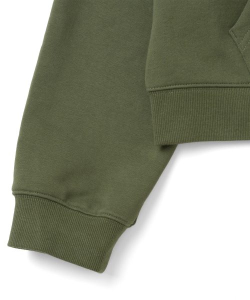 TCM boheme hooded zip-up (dark olive)