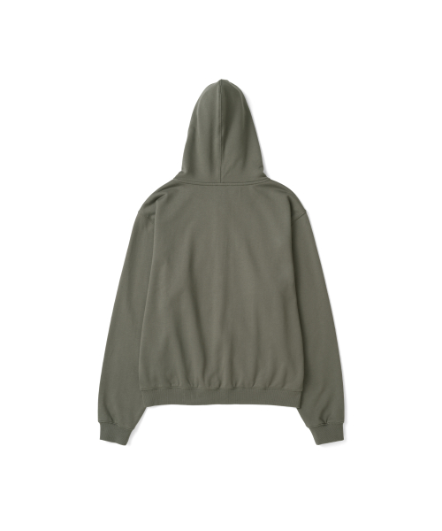 TCM poppy hooded zip-up (khaki brown)