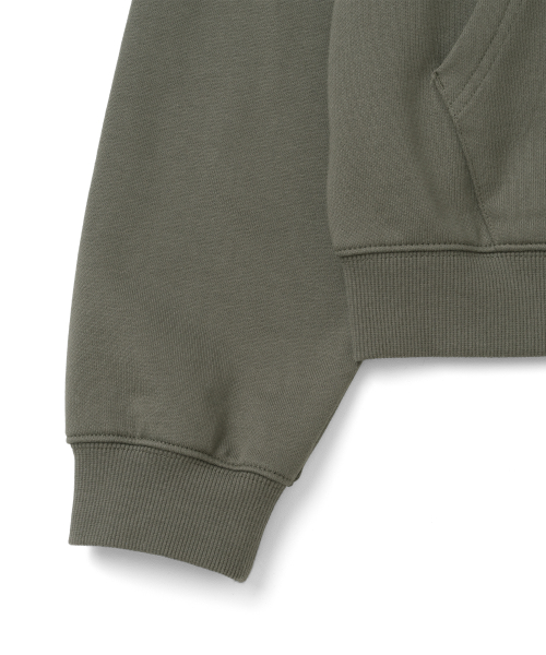 TCM poppy hooded zip-up (khaki brown)