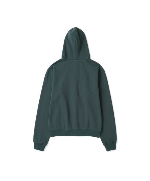 TCM poppy hooded zip-up (blue green)