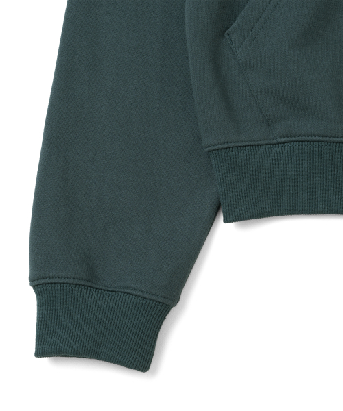 TCM poppy hooded zip-up (blue green)