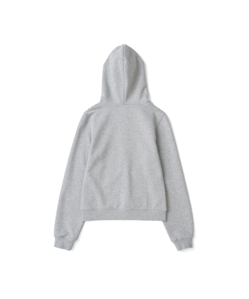 TCM boheme hooded zip-up (melange grey)