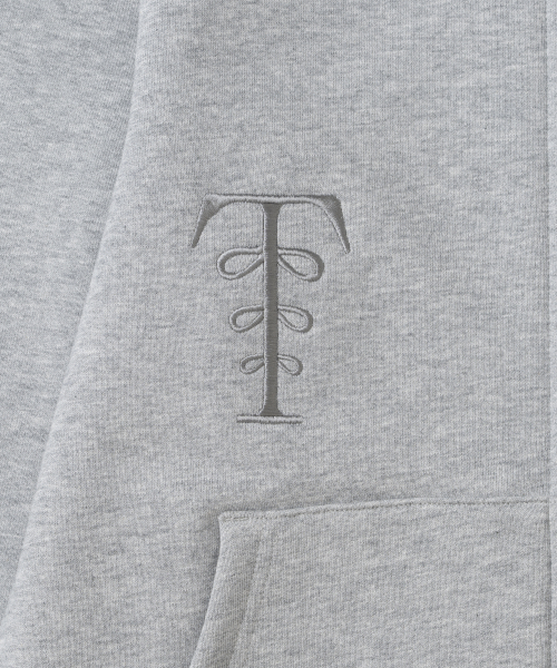 TCM boheme hooded zip-up (melange grey)