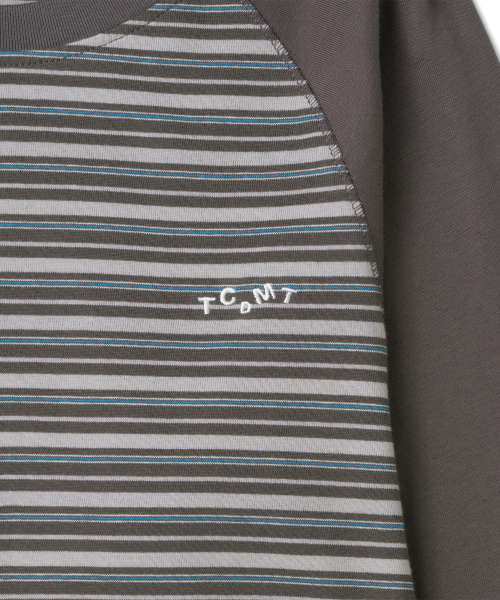 (w) TCM mix panel long sleeve (brown)