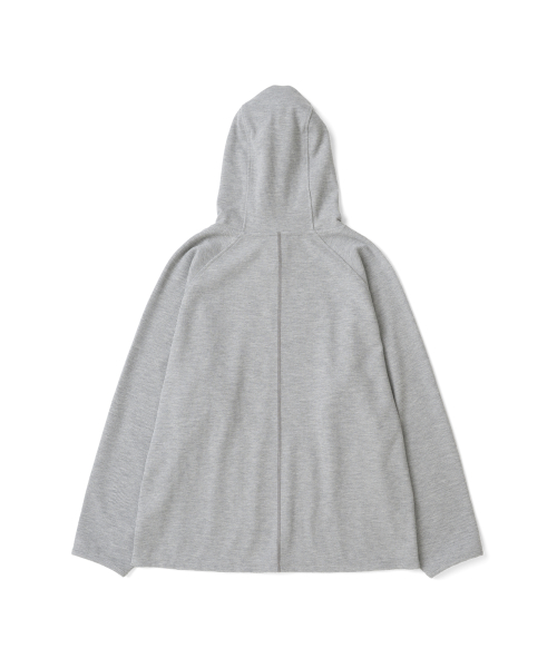TCM stitch cross hooded long sleeve (melange grey)