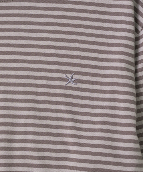 TCM mini logo stripe long sleeve (mauve)