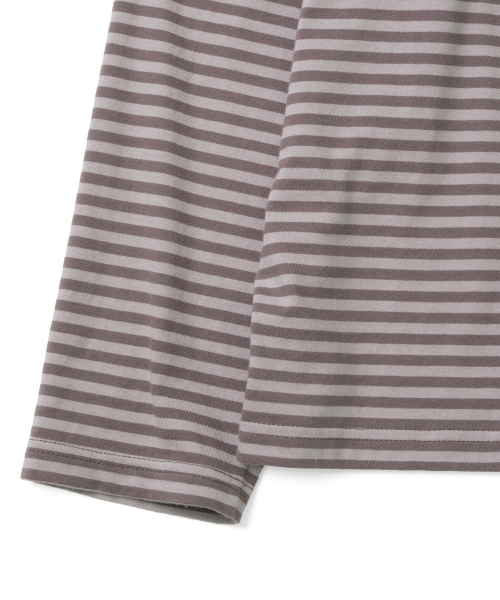 TCM mini logo stripe long sleeve (mauve)