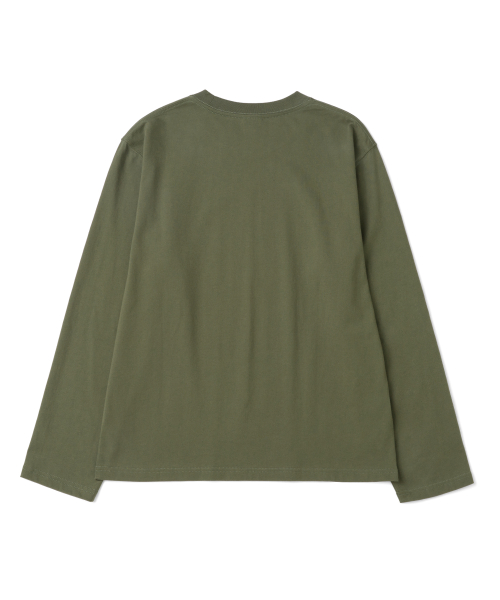 TCM lettering long sleeve (khaki)