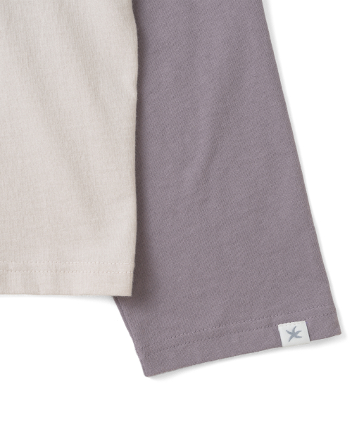 TCM mini logo raglan long sleeve (beige/purple)
