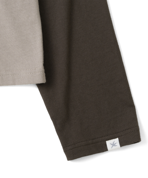 TCM mini logo raglan long sleeve (taupe/brown)
