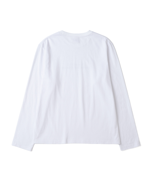 TCM type logo long sleeve (white)