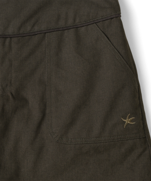 (w) TCM skirt layered pants (brown)