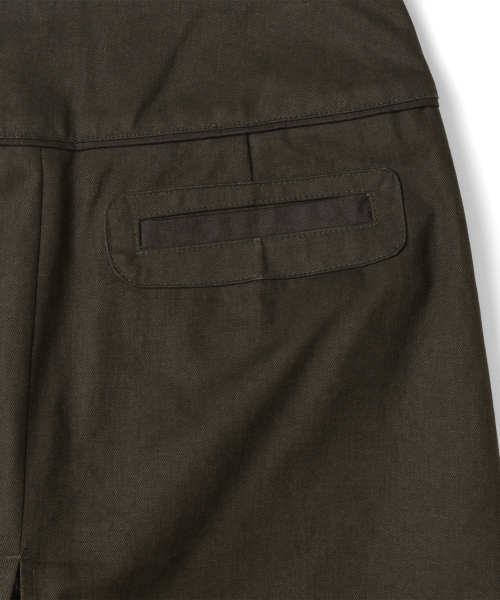 (w) TCM skirt layered pants (brown)